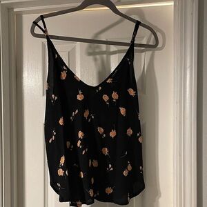 EUC Flynn Skye black floral camisole tank